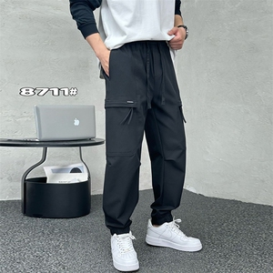 工装刺绣多口袋束脚裤 早秋休闲男长裤  A329-K8711-P65图片