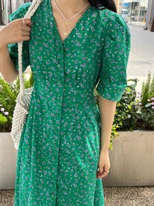 IMIZ｜NEW ins韩系小碎花连衣裙,女装连衣裙,IMIZ