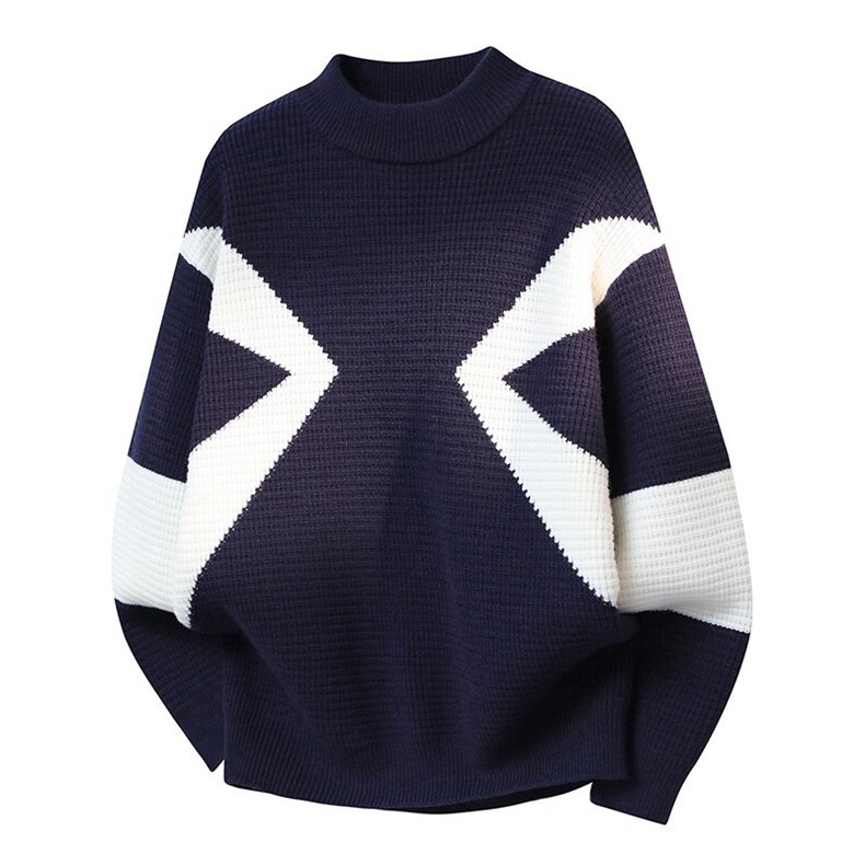 8813-P552025年秋冬新款休闲毛衣男士时尚长袖宽松针织衫上衣，男装针织衫/毛衣，电商A113