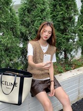 WM0007V领杂色毛织背心，女装背心吊带，BD