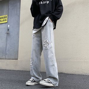 牛仔裤男宽松直筒休闲长裤男裤秋冬款裤子N0918-P45图片