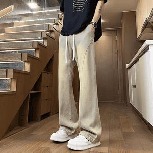 现货! 港风新款2025潮流百搭直筒宽松大码牛仔裤松紧腰NZ6157-P40图片