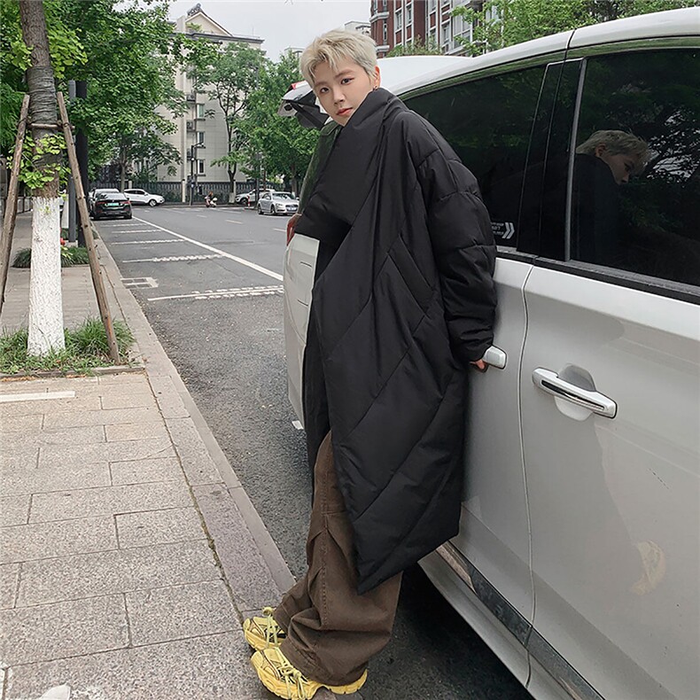 中长款棉服男款冬季重型防寒设计感过膝保暖外套大码棉衣小众袄子,男装棉衣,星座226-1