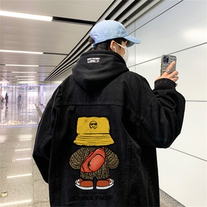 大货 牛仔外套男春高街hiphop痞帅炸街夹克宽松上衣JK1037-P88图片