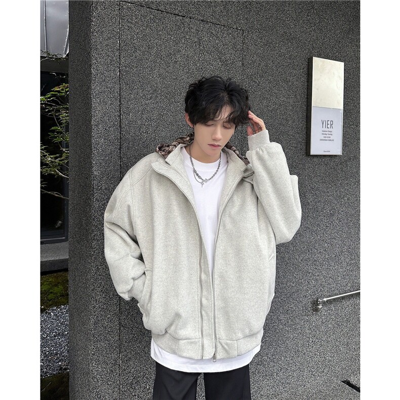 美式冬季2024假两件格子连帽棉服男复古街头上衣外套W6316-P90,男装夹克,星座412-2