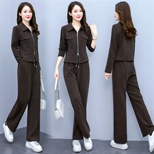 休闲运动套装女2025新款春秋时尚高端品牌妈妈洋端庄大气质两件套，女装套装/套裙，依如秀(原杭风阁)