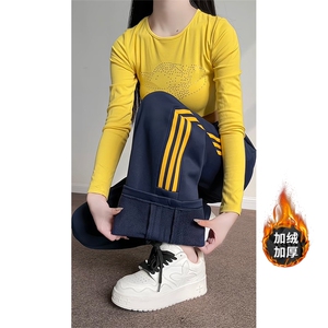 秋冬条纹织带卫裤XZ806-常规CK03057-p35加绒CK03057加绒-P45图片