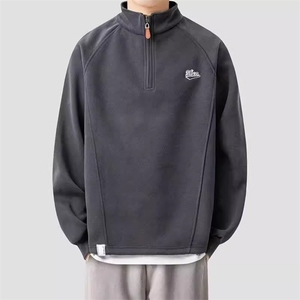 刺绣立领半拉链卫衣男春秋潮牌宽松休闲百搭运动上衣WYW15 P36图片