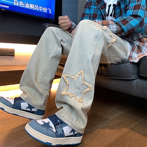 刺绣牛仔裤直筒B342-K9002-P50控68 直播品质图片