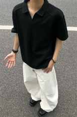 主推重磅POLO衫夏季短袖翻领半袖上衣cleanfit正肩t恤衫S419特28，男装Polo衫，电商A233-1