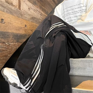 三条杠速干裤子男高街痞帅百搭宽松直筒休闲裤  GX113-P48有货图片