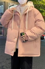 冬季青少年连帽假两件外套加绒加厚休闲简约棉衣棉服5303-P85，男装棉衣，电商B306