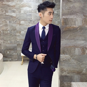 秋冬款新郎礼服西装套装男三件套小西装外套A470-TZ76图片