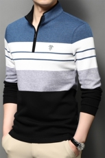 B20204钱塘2020-1秋冬男士长袖翻领轻奢高端T恤大货主推P75控148，男装T恤，钱塘207-1
