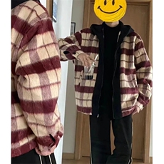 假两件小香风格子连帽夹克外套潮男秋季青少年毛呢夹克J881，男装夹克，星座1116A（原606A-3）