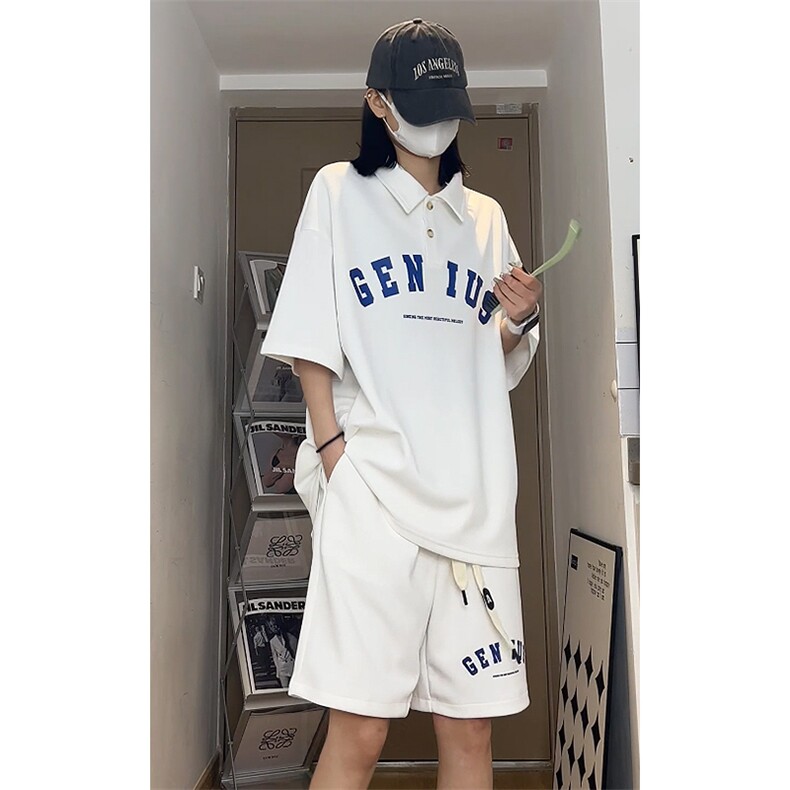 polo衫男潮流印花大码情侣套装T3540上衣33-DK8522裤子30【特价】,男装休闲套装,电商A007