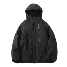 美式设计棉衣防风连帽夹克款棉服男保暖外套A061-AJ00492-特P75，男装夹克，电商A061