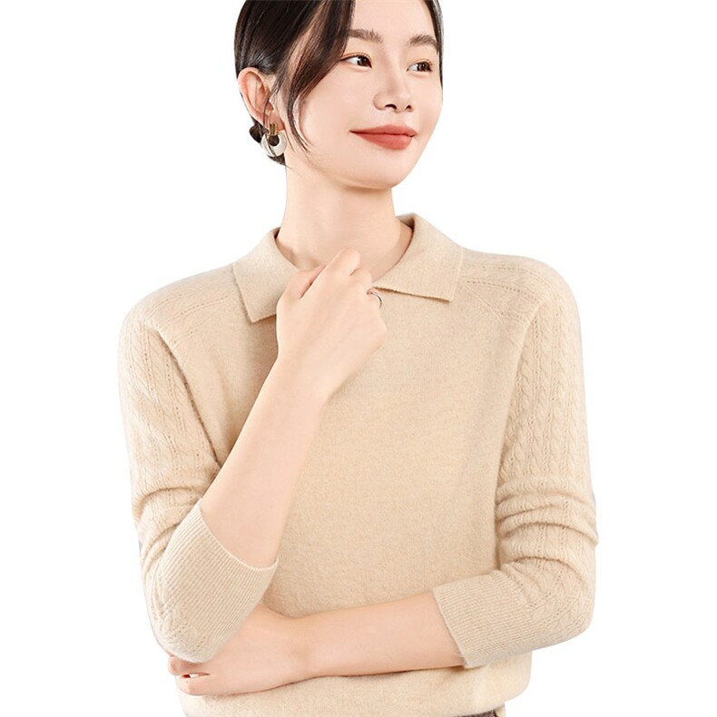 35%羊绒衫秋冬季新款舒适时尚百搭女式宽松长袖打底毛衣,女装羊绒衫,琳尚羊绒