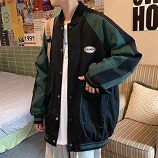 工装外套复古撞色盐系上衣炸街潮ins棒球服秋2023新款W1210-P53，男装夹克，星座512-2
