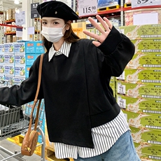 【已出货】2026秋两件套可单穿套头卫衣2C372-9022-P100控178，女装短外套，2C372