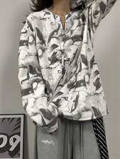 XZ809A/CX615/特P24/控48印花美式V领长袖打底衫卫衣，男装T恤，星座809A(原222-1)