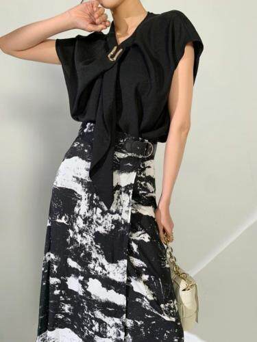 现货夏装天丝金属扣上衣，女装，M&VC