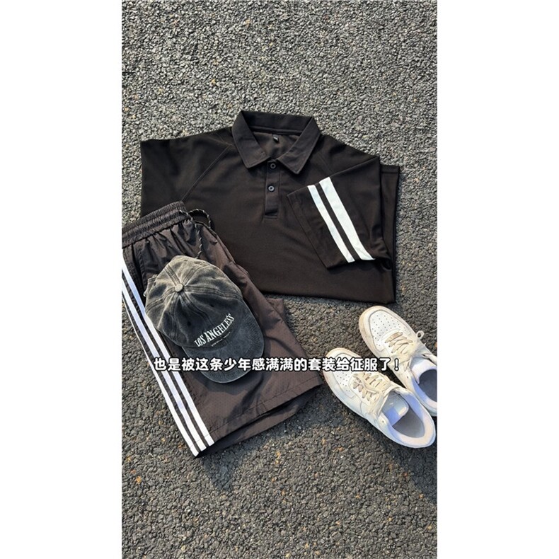 PL9007-P35-控58-现货POLO衫男短袖T恤潮牌纯色翻领透气网眼,男装T恤,星座116