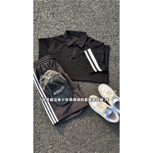 PL9007-P35-控58-现货POLO衫男短袖T恤潮牌纯色翻领透气网眼图片