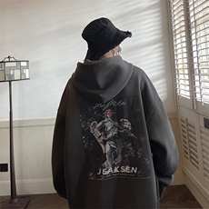 美式大码卫衣男秋季潮牌高街外套春秋宽松连帽上衣JK22331p75控88，男装卫衣，星座605(原A050)