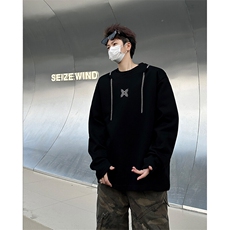链条项链款男大时尚卫衣秋冬打底设计高街痞帅潮男打底衫长袖P55，男装卫衣，电商B319