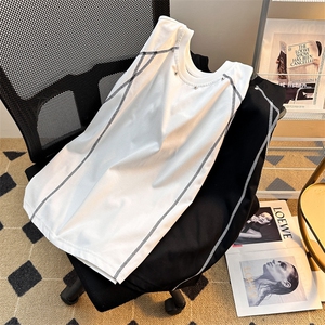 拼接短袖t恤男夏季新款美式高街青少年宽松休闲半袖体恤T0585-P38图片