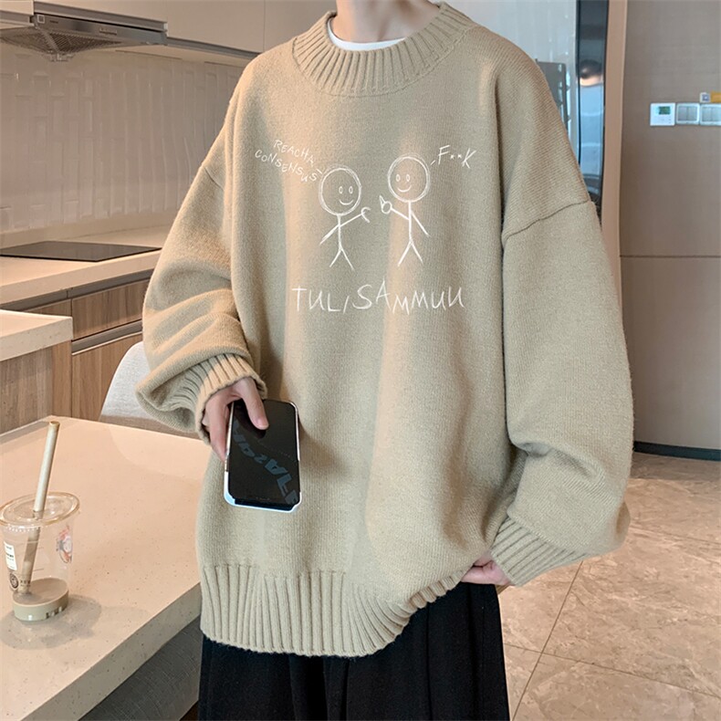半高领毛衣男士大码针织衫男毛线衣男M18302-P45加绒款-P65,男装针织衫/毛衣,电商A040