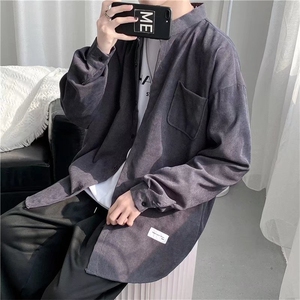长袖衬衫男港风日系外套休闲C8029P35图片