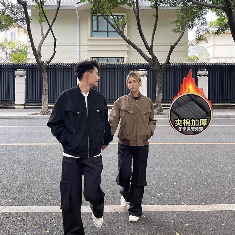 网图有货复古加棉哈灵顿街头做旧工装夹克男J95-常规P75夹棉P90,男装夹克,星座1505