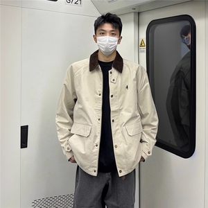 得物二开 乳白色底特律工装夹克男款美式复古痞帅外套JK1259-P70图片