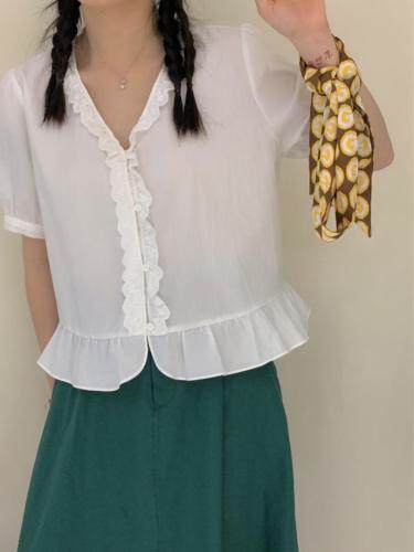 夏季新款花边韩系上衣，女装，Here Bella(5F)