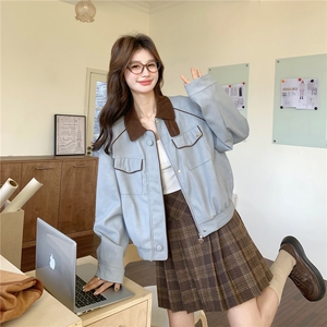 已出货新品26春拼接灯芯绒皮衣短外套2C293-Q918-P170-K258图片