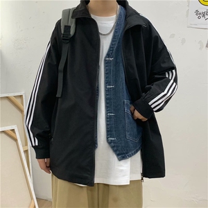 外套男春秋韩版潮百搭痞帅ins超火cec运动港风夹克复古 W1047-P42图片