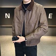 秋季皮夹克宽松偏大男装皮衣2025新款品质外套C317-JK512-P140，男装夹克，电商C317