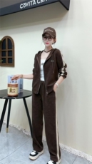 连帽刺绣套装时尚气质百搭2024年秋季，女装套装/套裙，思沃羊绒