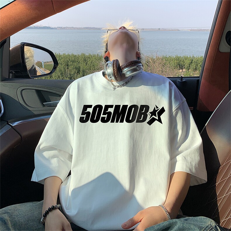 新款港风抖音直播短袖T260克TB5161批28纯棉220克T5161P22控38，男装T恤，电商C408(原B339-1)