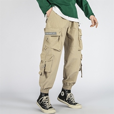 机能束脚裤男休闲九分裤多口袋宽松潮牌ins工装裤A436-6115，男装工装裤，电商A438