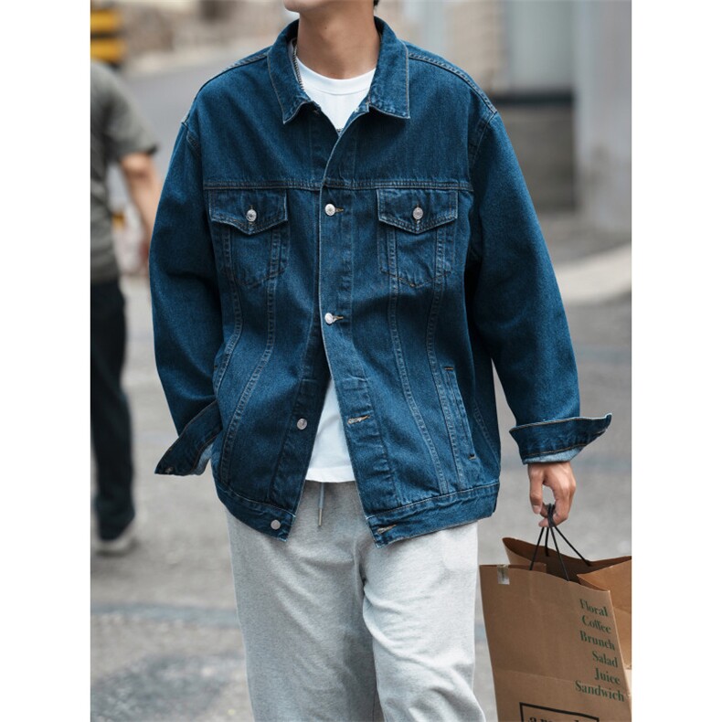 2025新款男士净版水洗潮流牛仔夹克情侣款外套N601/P105,男装工装外套,星座202