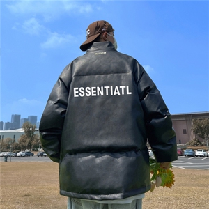 均可提供短视频 高品质港风ess百搭PU皮加厚棉衣PM06-p110控148图片