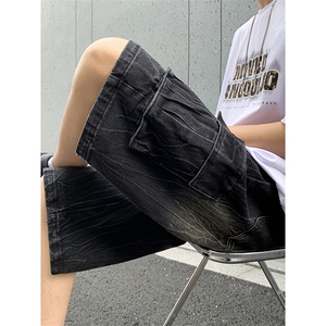 B221 美式ins高街小众夏季重工艺工装牛仔短裤 LK24177-P60 控78图片