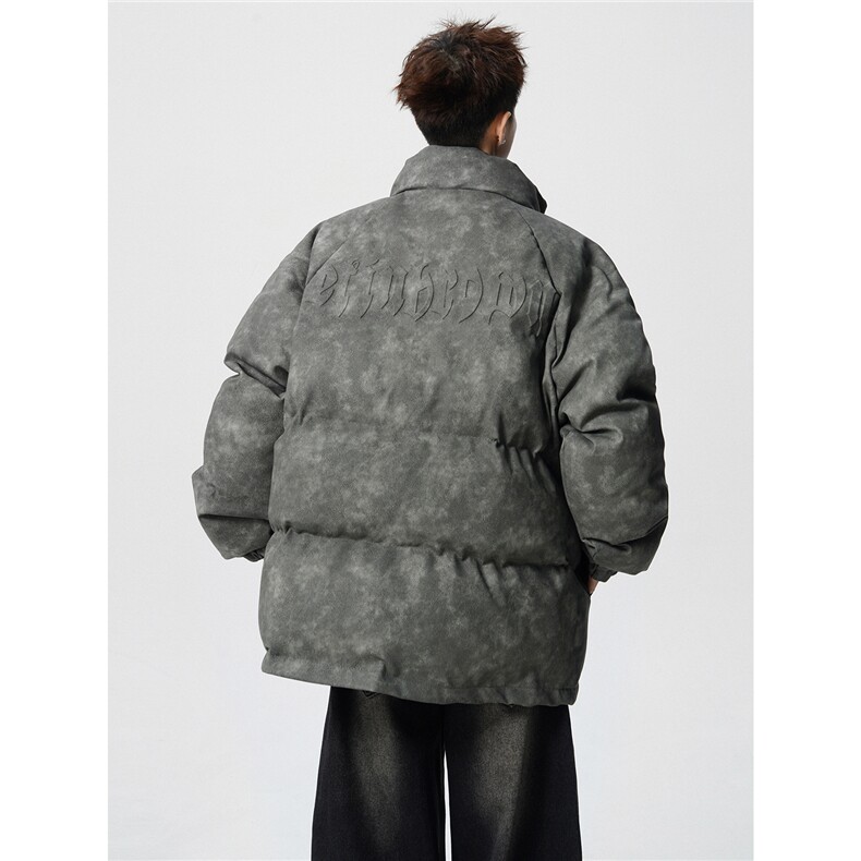 1PU皮复古做旧钢印大码M-5XL棉衣男MY77096P130控198抖控228，男装棉衣，星座226-2