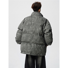 1PU皮复古做旧钢印大码M-5XL棉衣男MY77096P130控198抖控228，男装棉衣，星座226-2