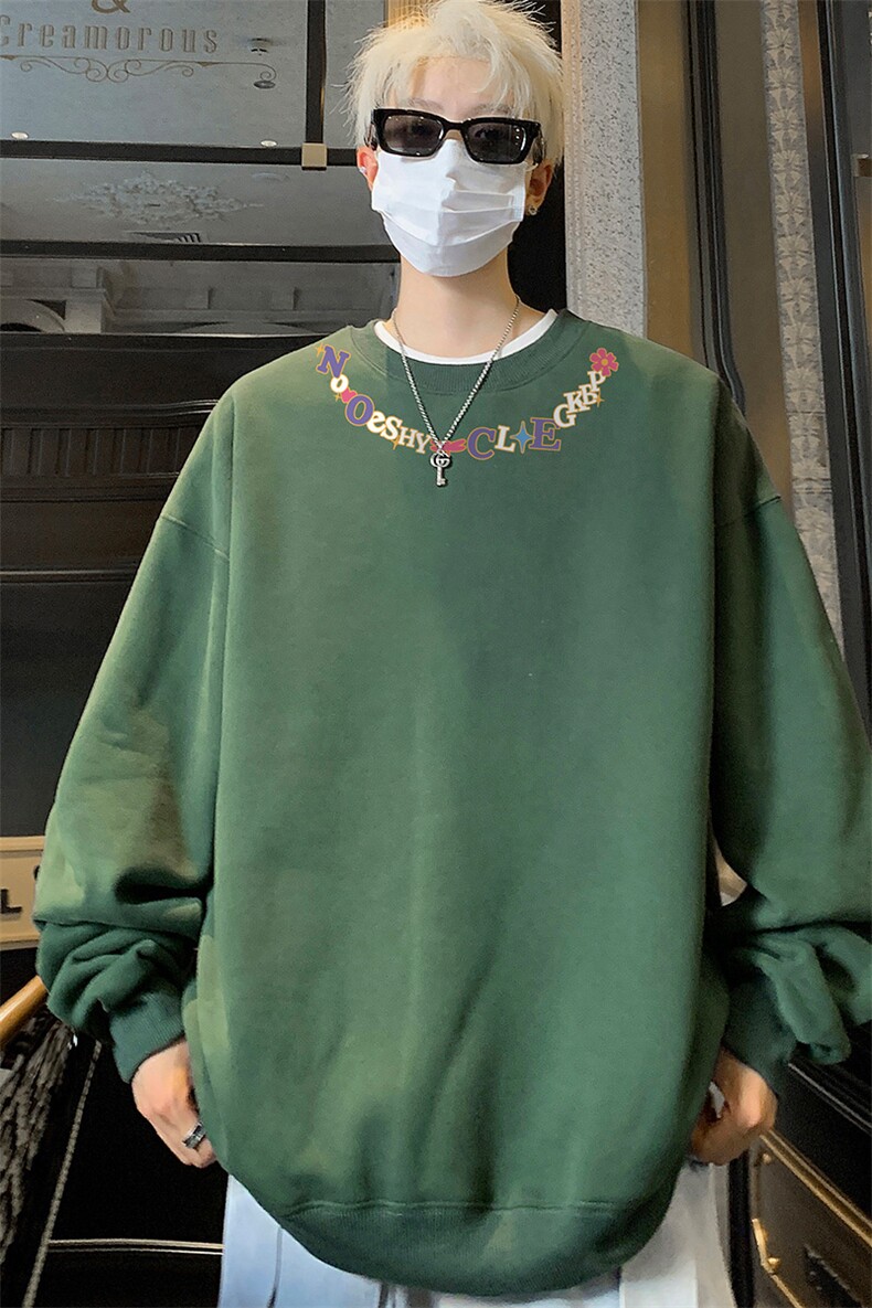 ！圆领卫衣男装港风长袖t恤男外套男WY544-特P23,男装T恤,电商B371