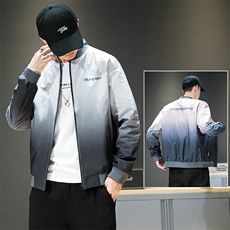 春秋季休闲外套男士潮牌宽松运动棒球领渐变夹克工装DS858T，男装夹克，电商A102