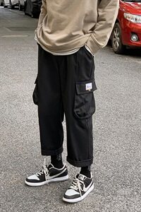 秋冬男潮牌日系百搭工装裤直筒宽松休闲长裤港风2020K535-P35图片